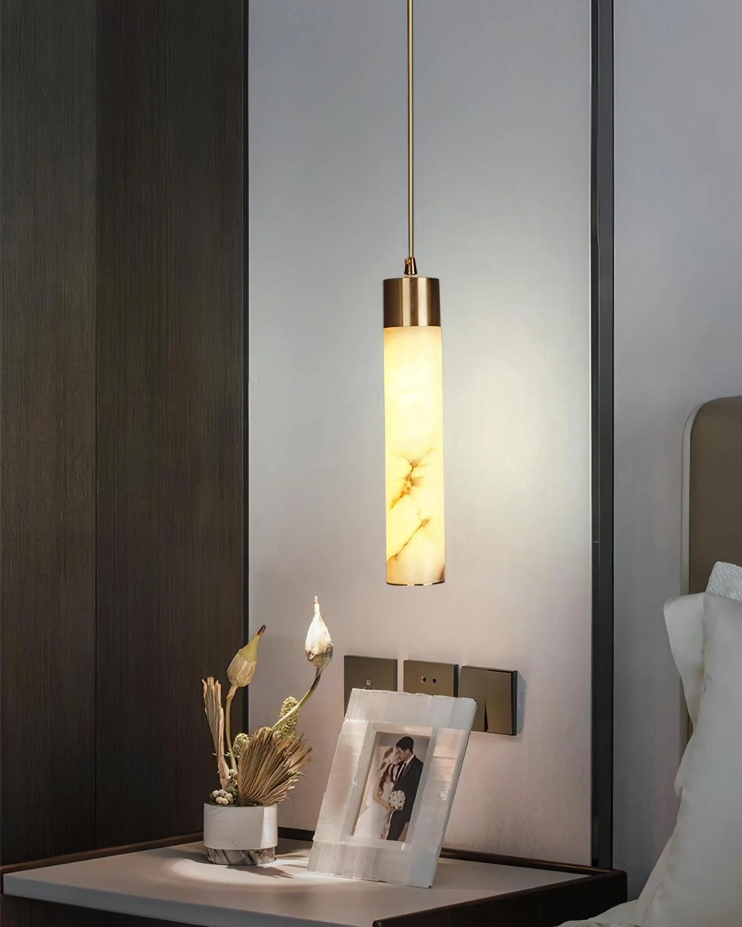 Cylinder Alabaster Pendant Light - Image 20