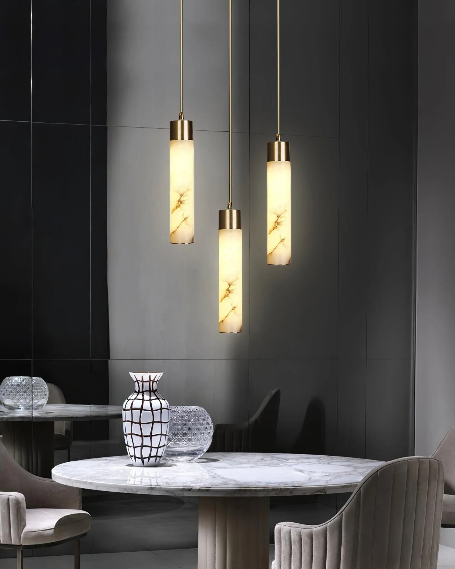 Cylinder Alabaster Pendant Light - Image 24