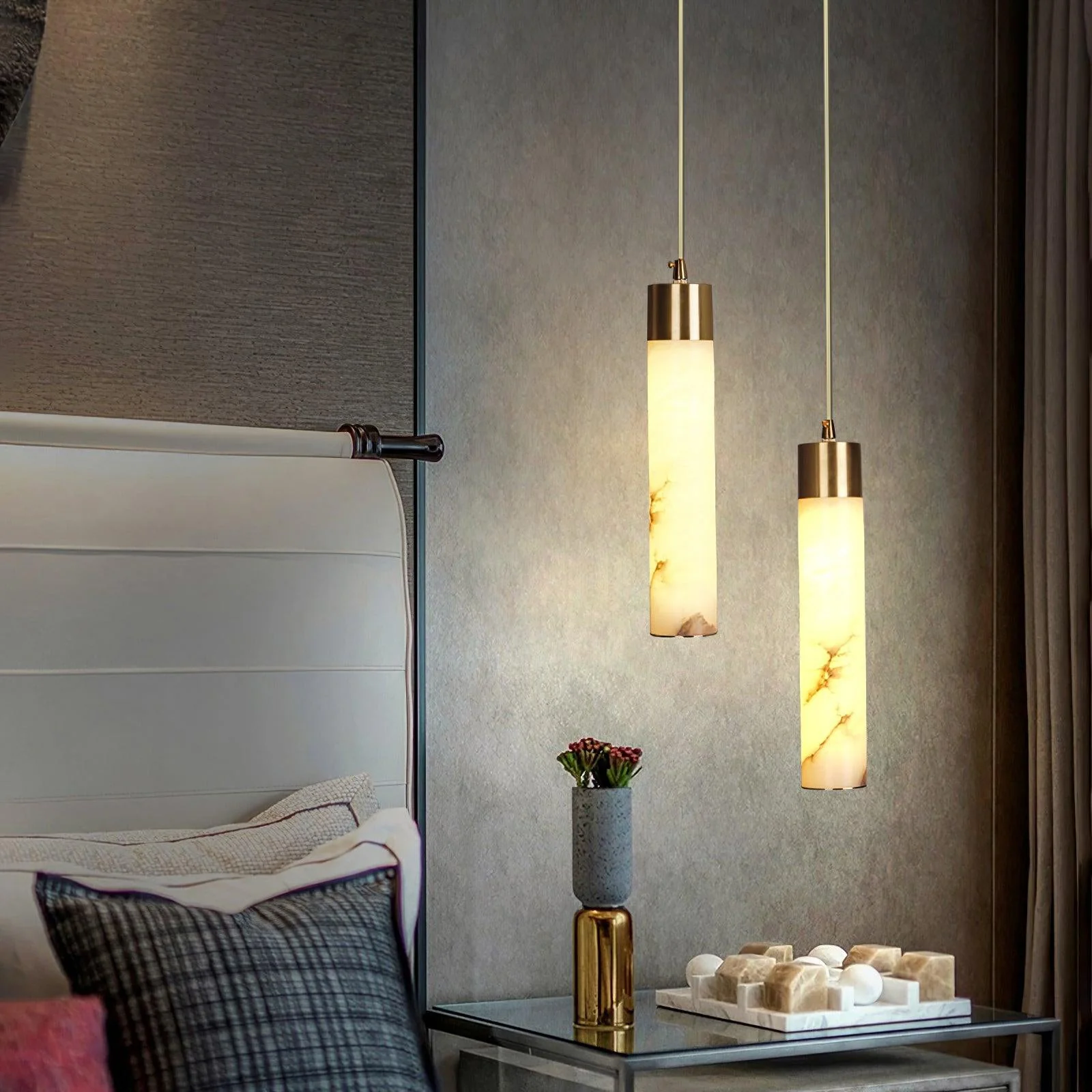 Cylinder Alabaster Pendant Light - Image 4