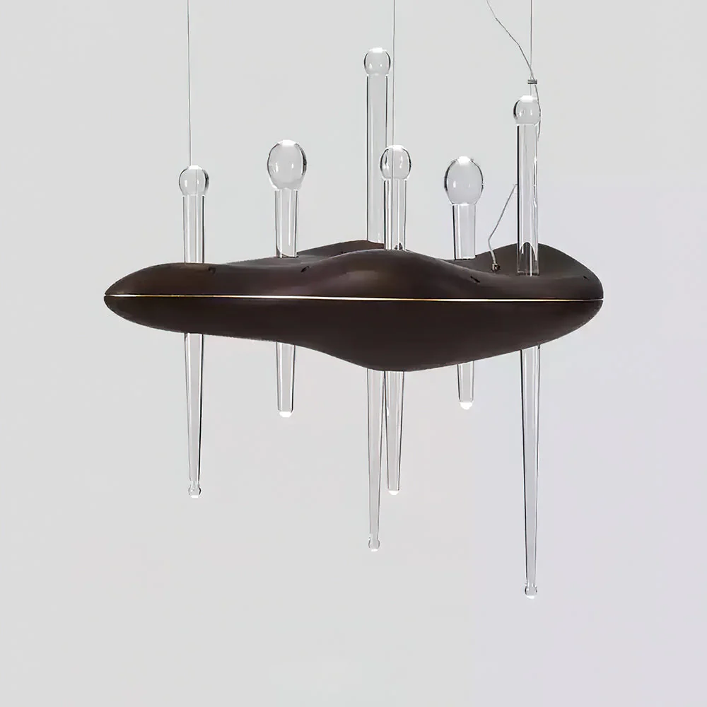 Umare Whimsical Oak Glass Pendant Light - Image 3