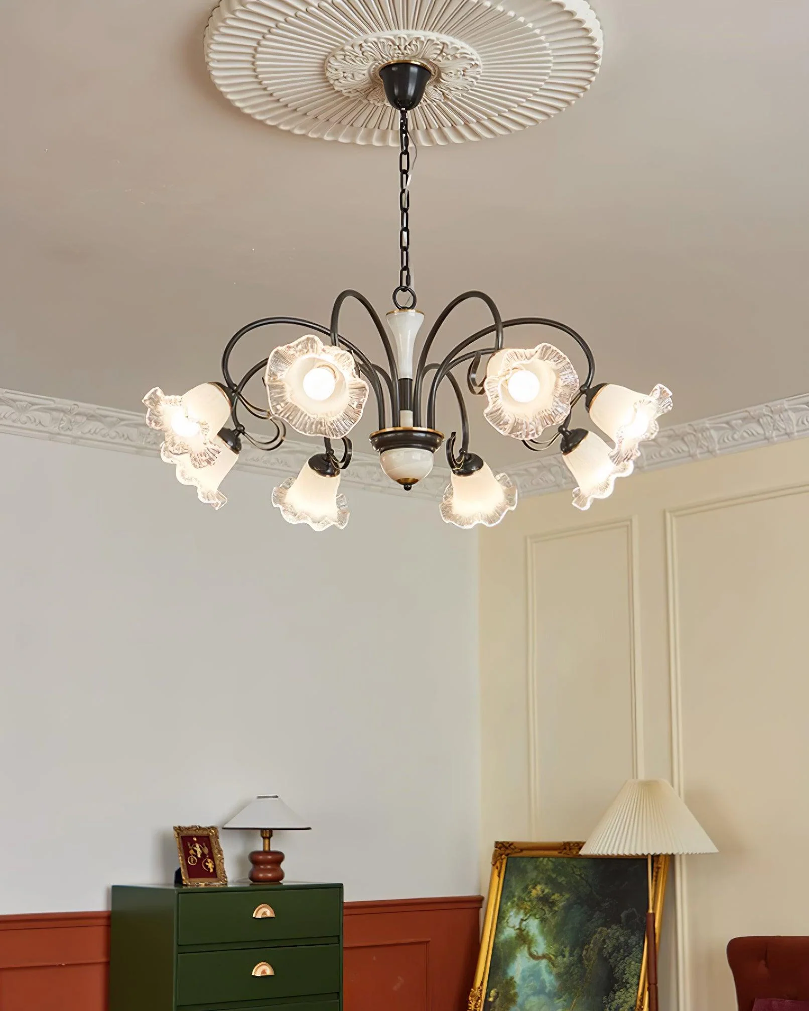 Umiron Gothic Iron Glass Chandelier - Image 20