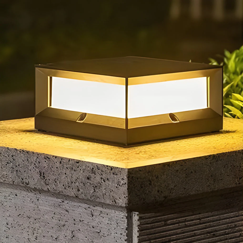 Una Square Unique Modern Solar Outdoor Lights