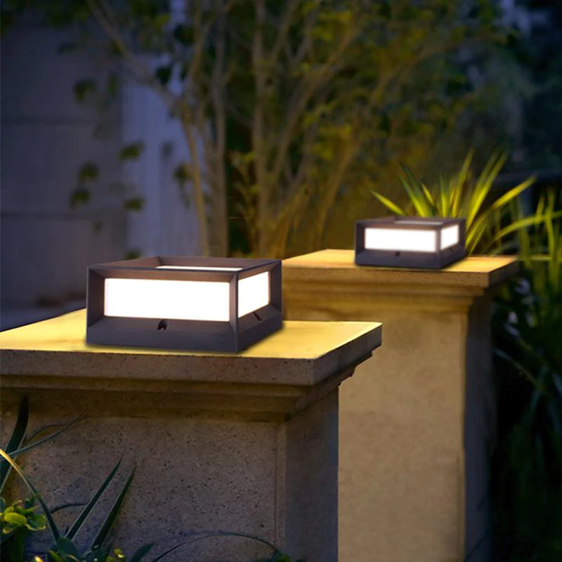Una Square Unique Modern Solar Outdoor Lights - Image 9
