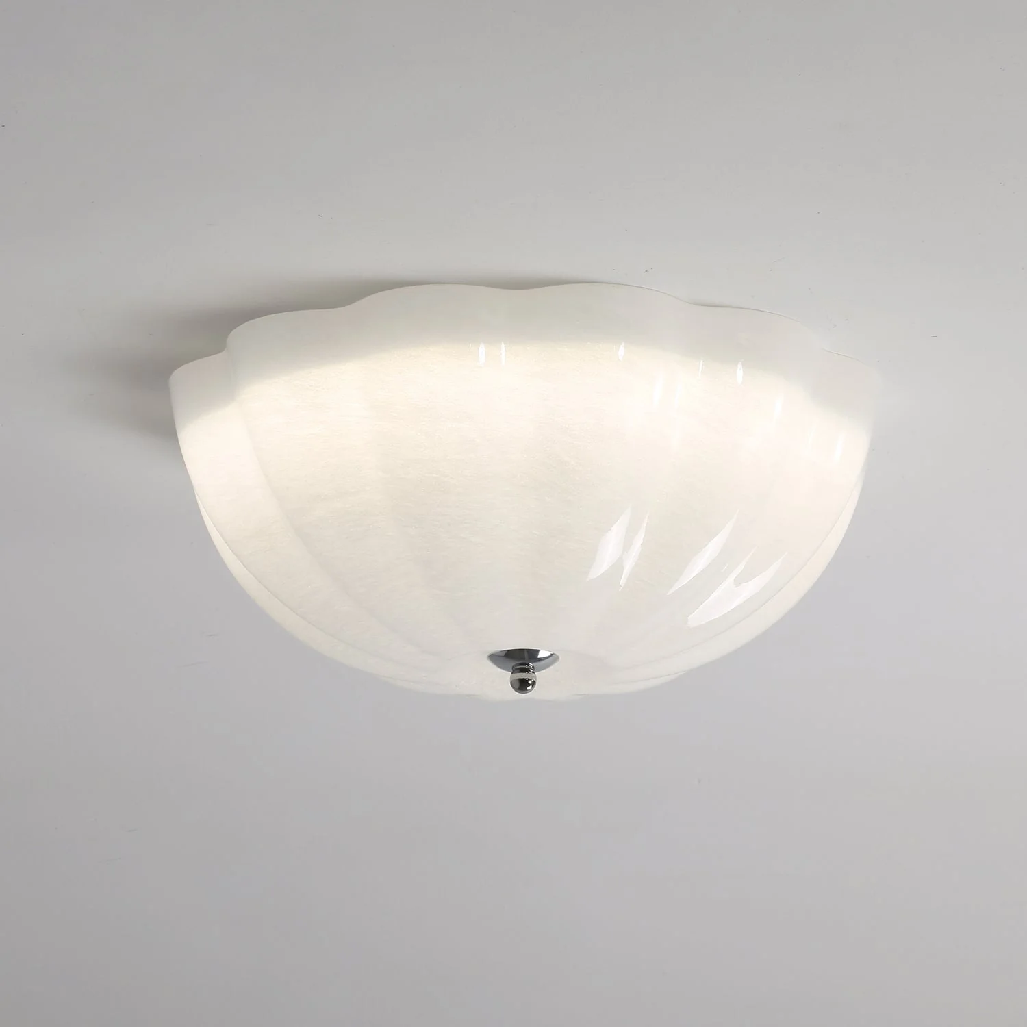 Uphaara Modern Minimalist Opal Shell Glass Ceiling Lamp - Image 11