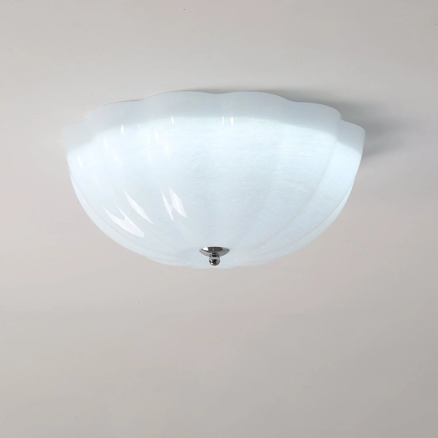 Uphaara Modern Minimalist Opal Shell Glass Ceiling Lamp - Image 15