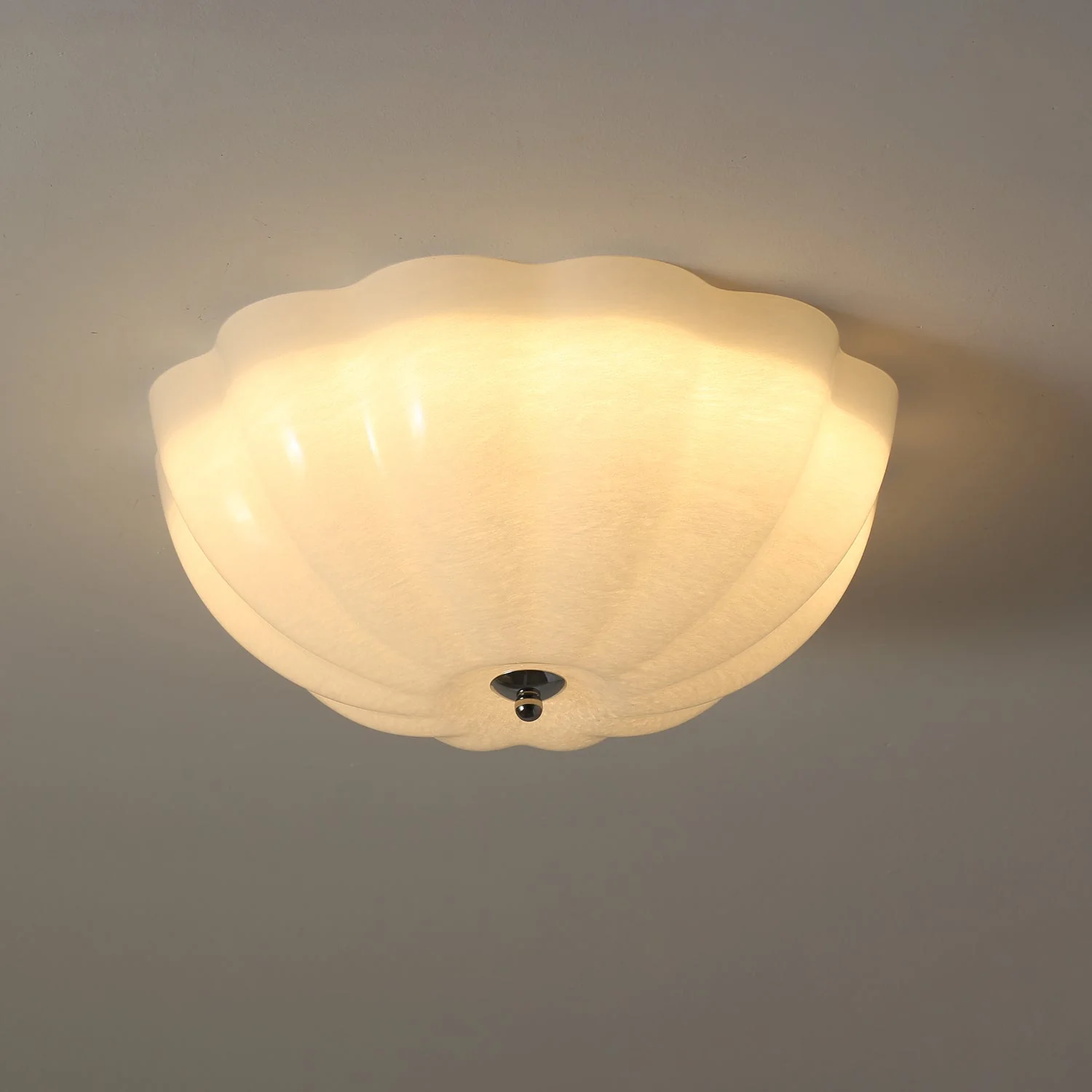 Uphaara Modern Minimalist Opal Shell Glass Ceiling Lamp - Image 17