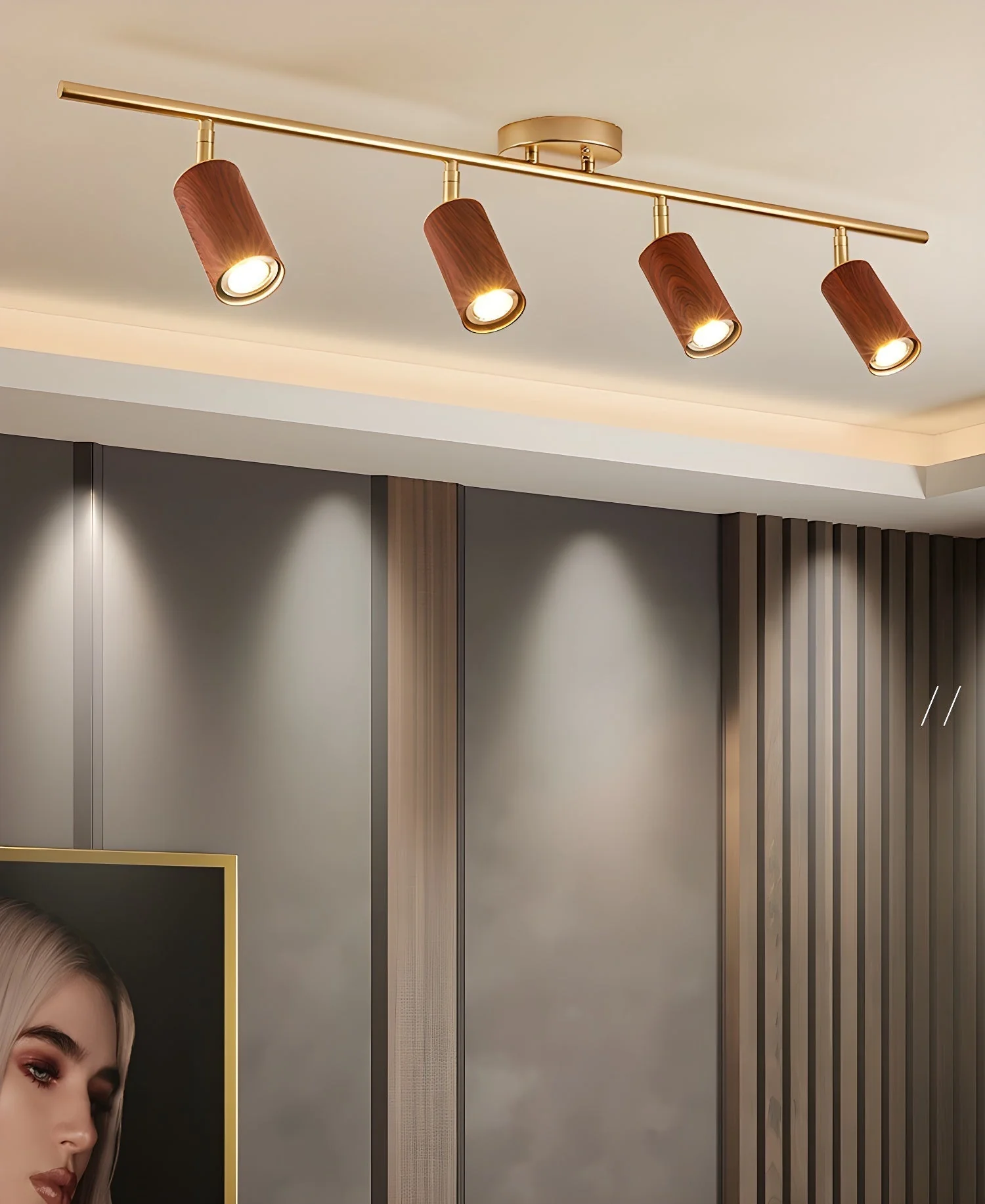 Usolila Modern Minimalist Wood Ceiling Light - Image 11