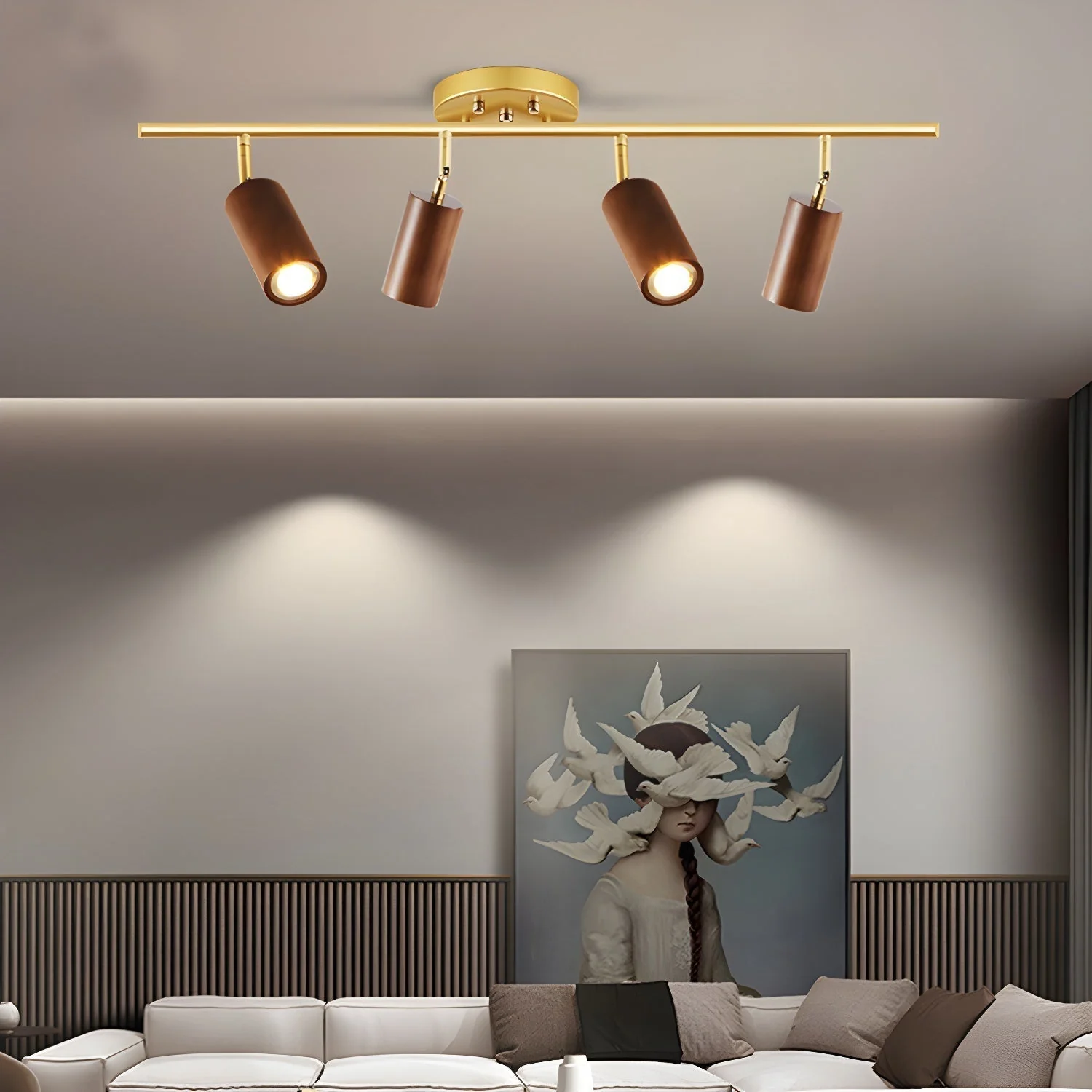 Usolila Modern Minimalist Wood Ceiling Light - Image 45