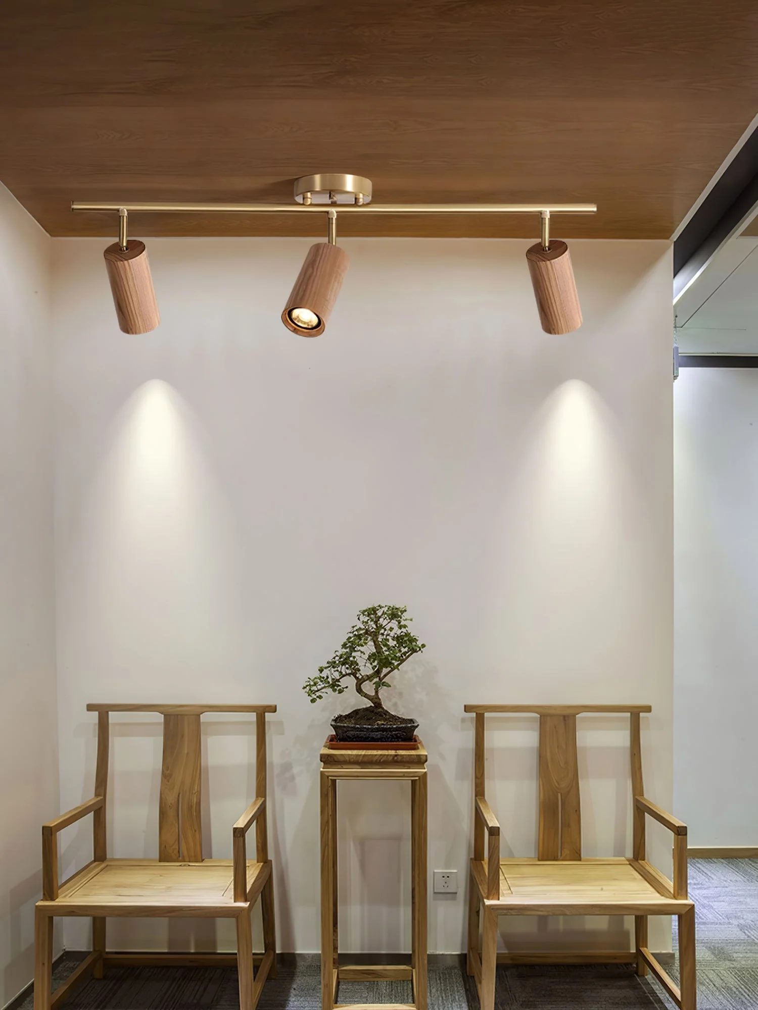 Usolila Modern Minimalist Wood Ceiling Light - Image 5
