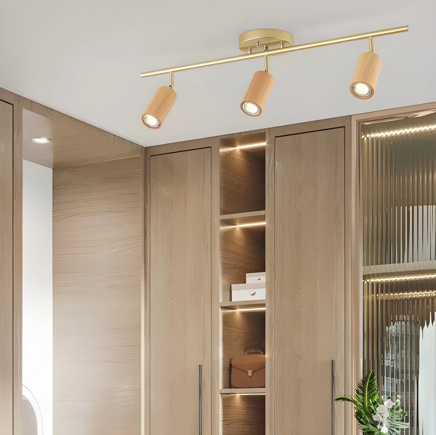 Usolila Modern Minimalist Wood Ceiling Light - Image 6