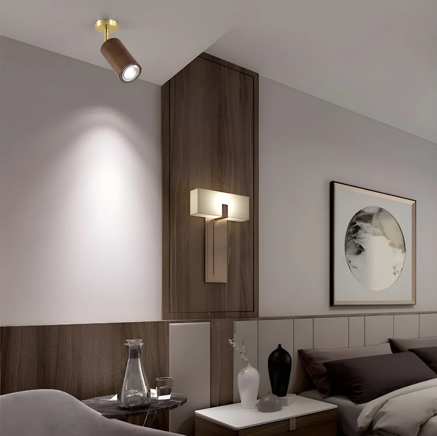 Usolila Modern Minimalist Wood Ceiling Light - Image 7
