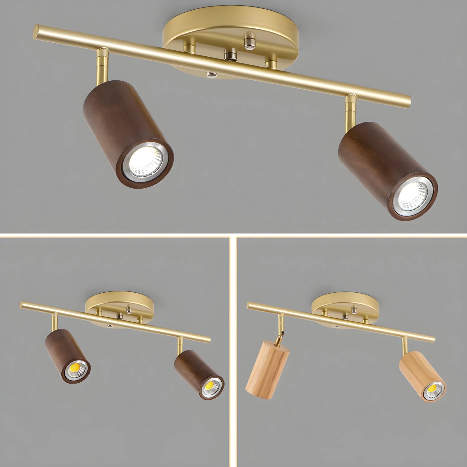 Usolila Modern Minimalist Wood Ceiling Light - Image 9