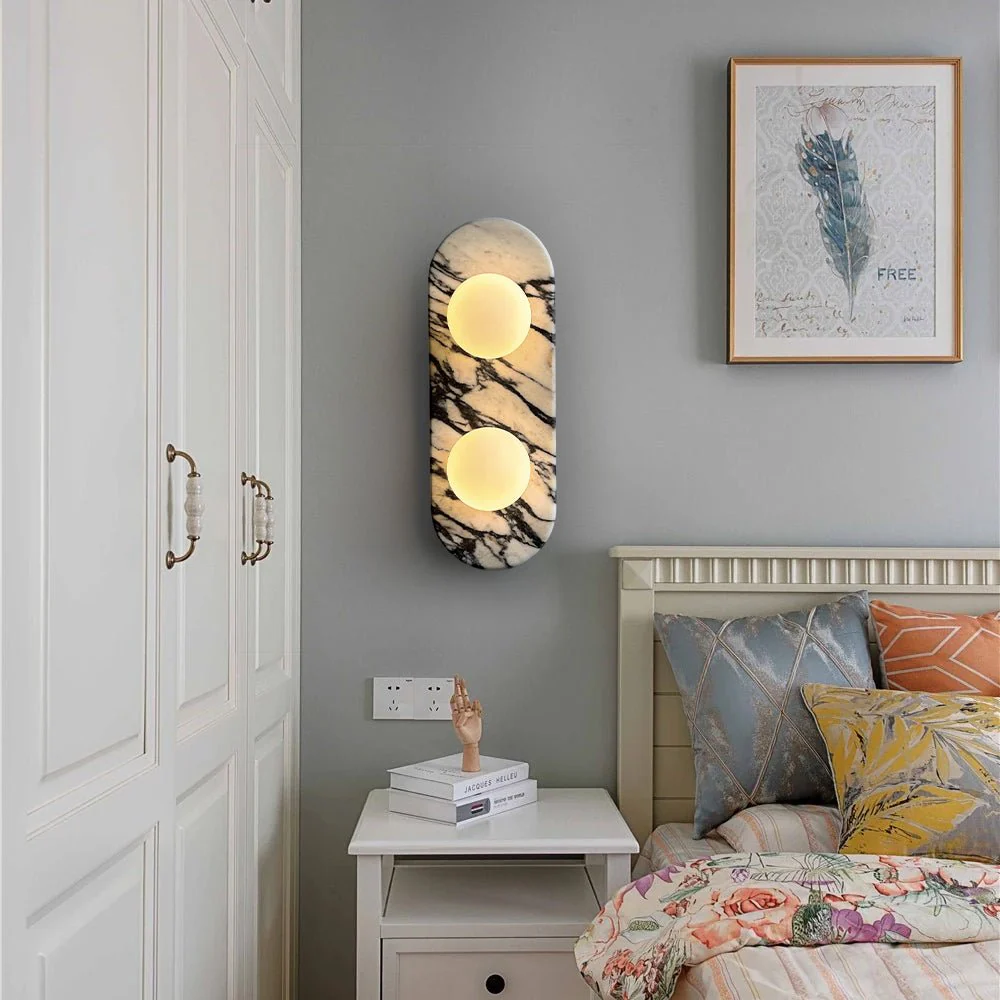 Utheisra Elegance Unique Glass Marble Wall Lamp - Image 8