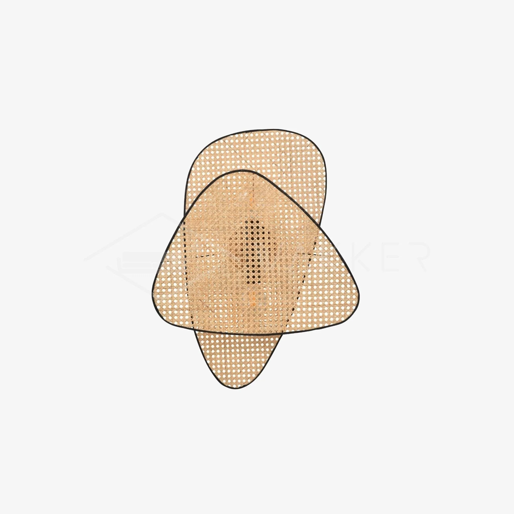Uvelan Art Natural Cannage Bamboo Sconce Wall lamp - Image 22