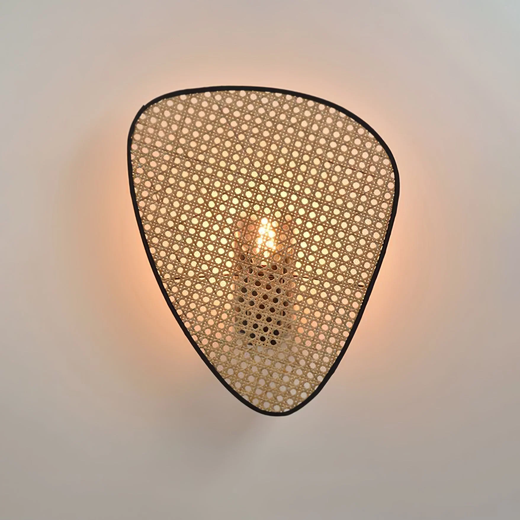 Uvelan Art Natural Cannage Bamboo Sconce Wall lamp - Image 33