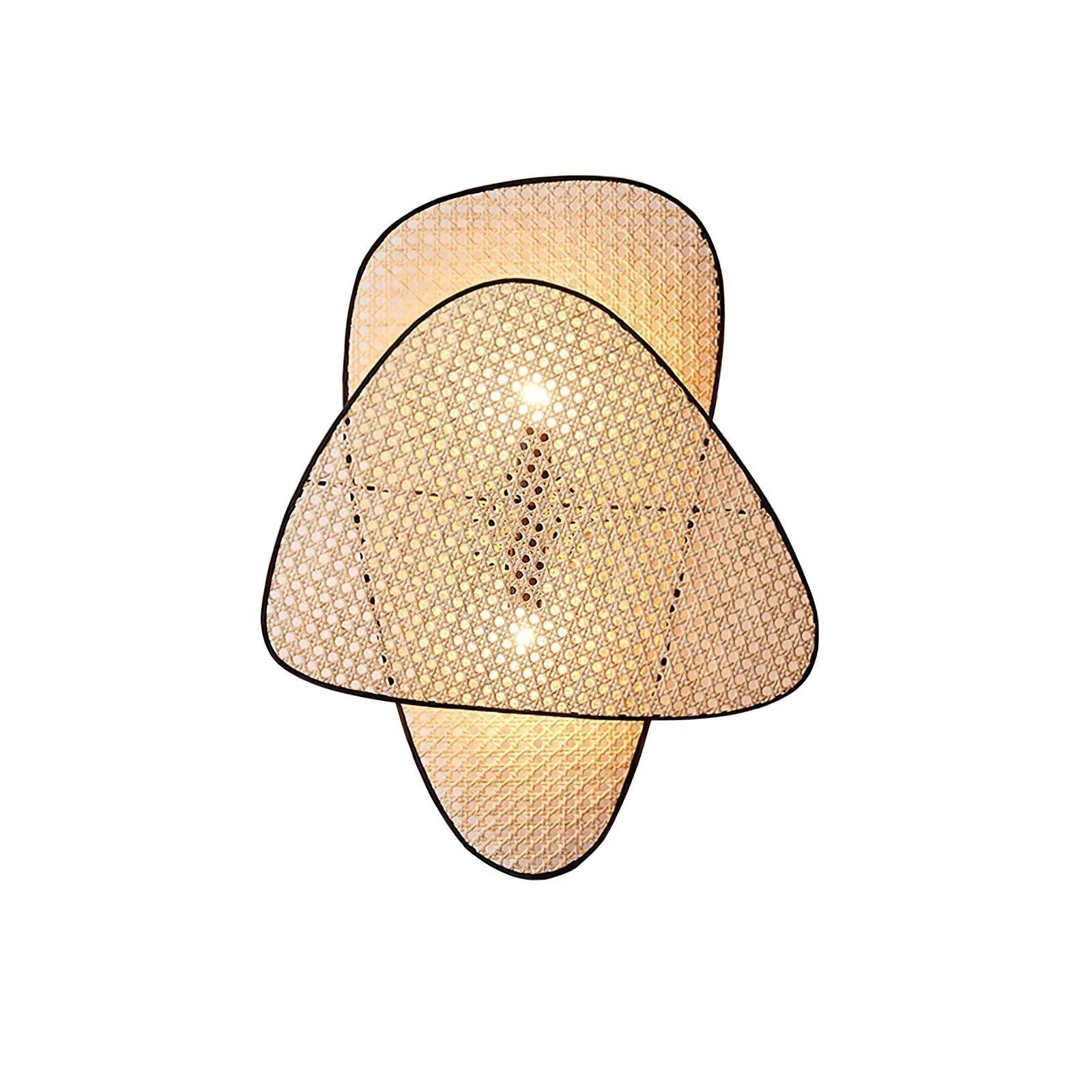 Uvelan Art Natural Cannage Bamboo Sconce Wall lamp - Image 36