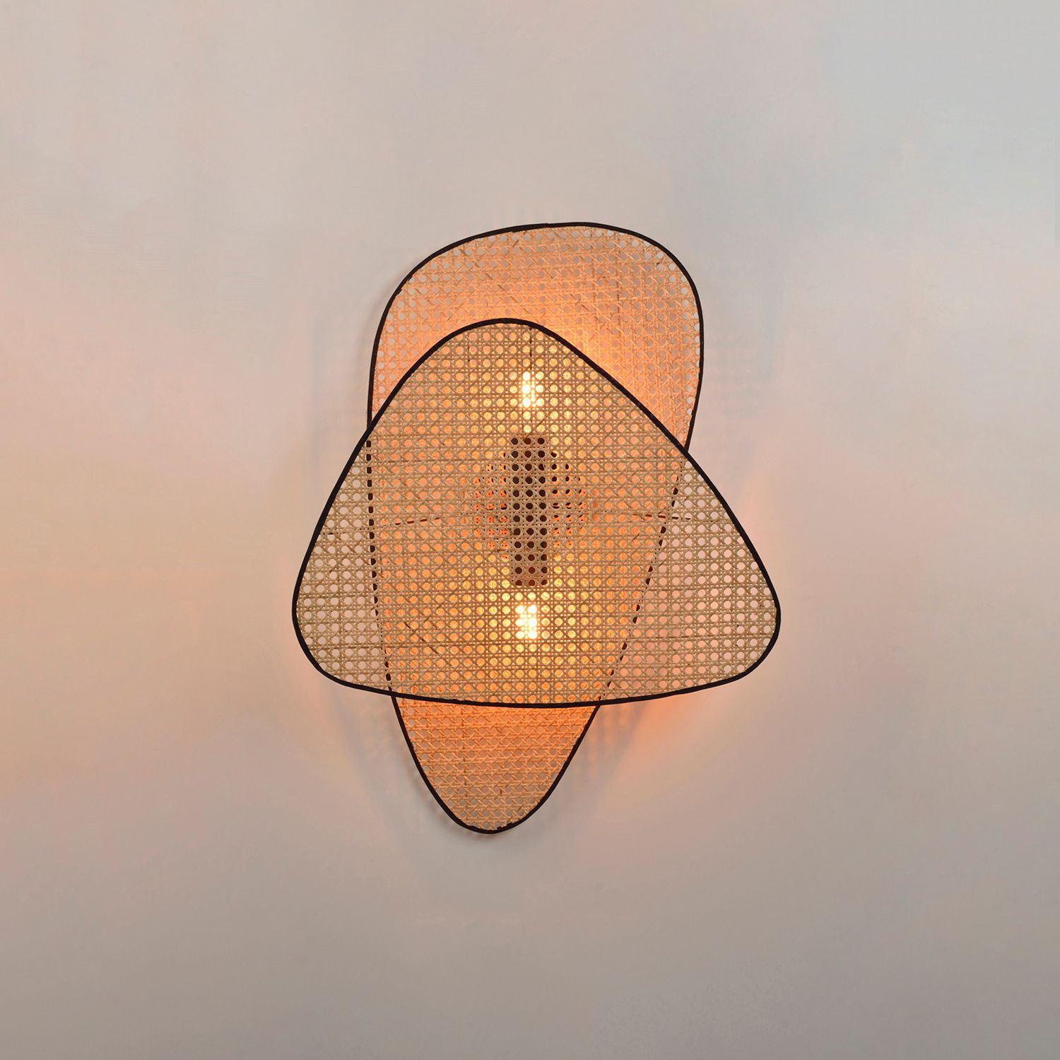 Uvelan Art Natural Cannage Bamboo Sconce Wall lamp - Image 41