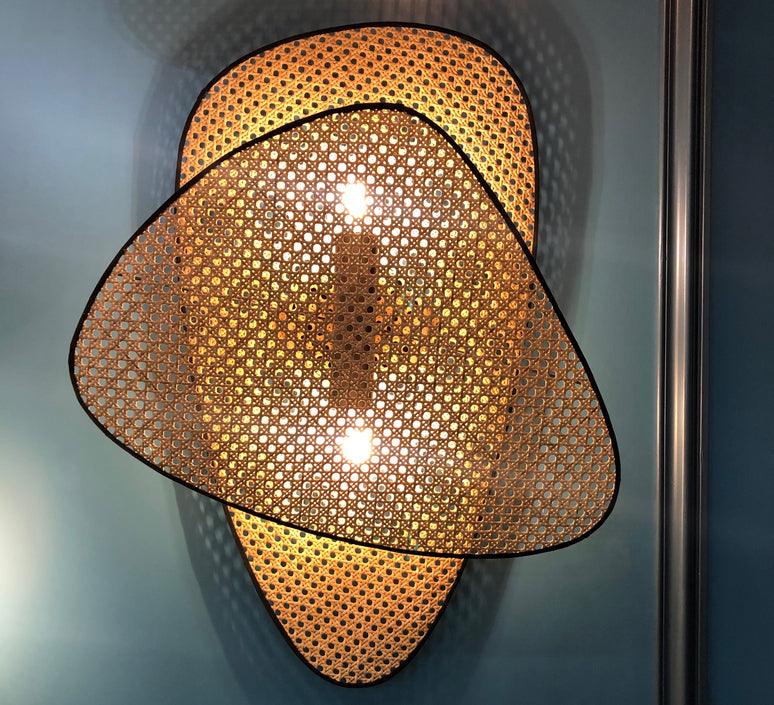 Uvelan Art Natural Cannage Bamboo Sconce Wall lamp - Image 7