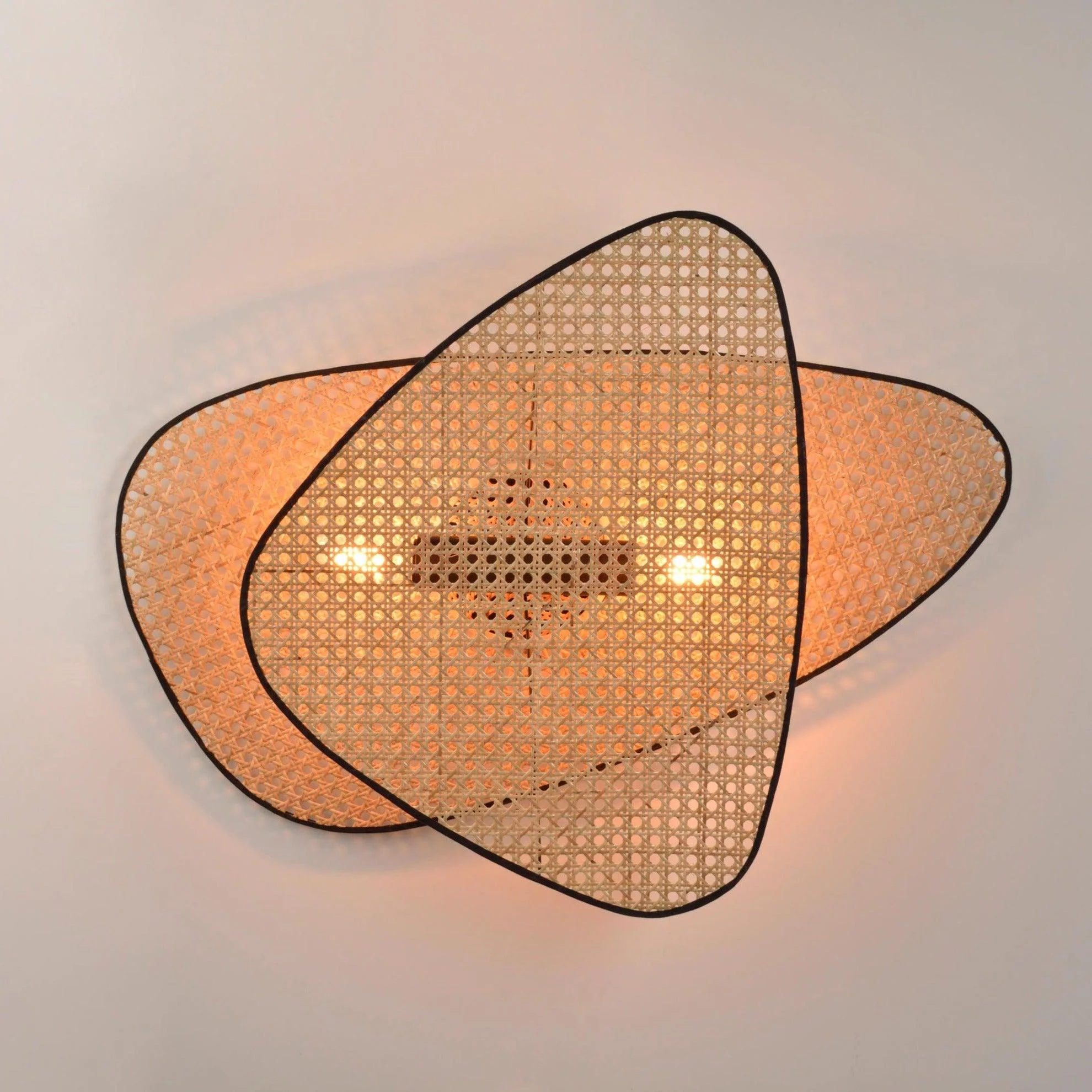 Uvelan Art Natural Cannage Bamboo Sconce Wall lamp - Image 8