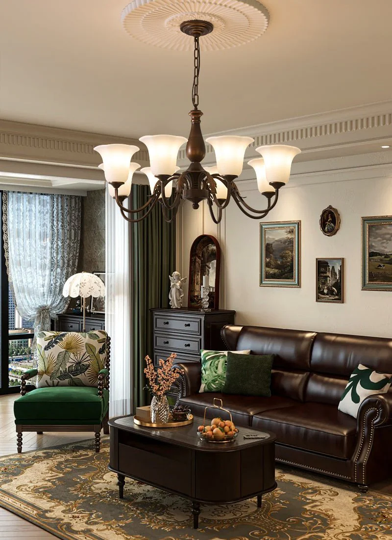 Uveleth Traditional Elegance Glass Chandelier - Image 12