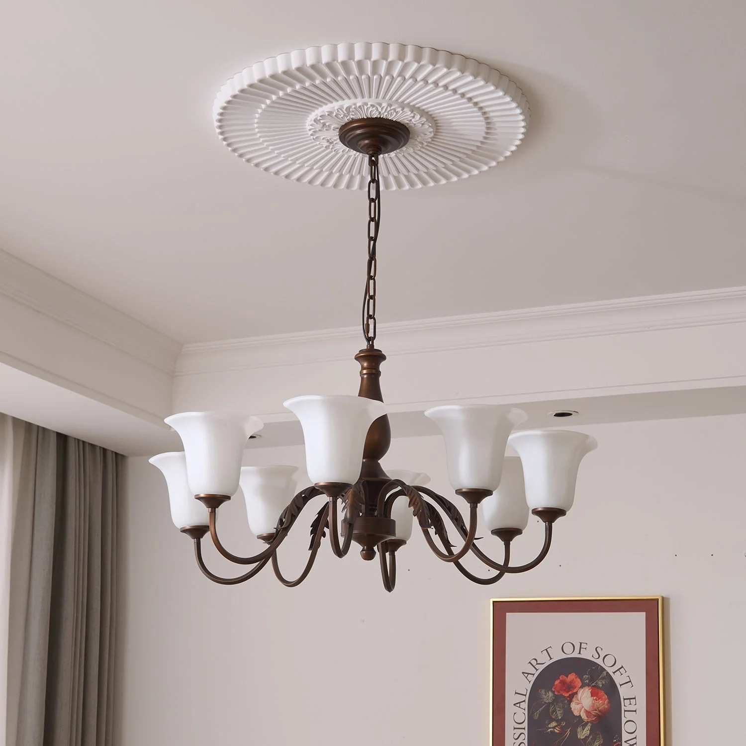 Uveleth Traditional Elegance Glass Chandelier - Image 17