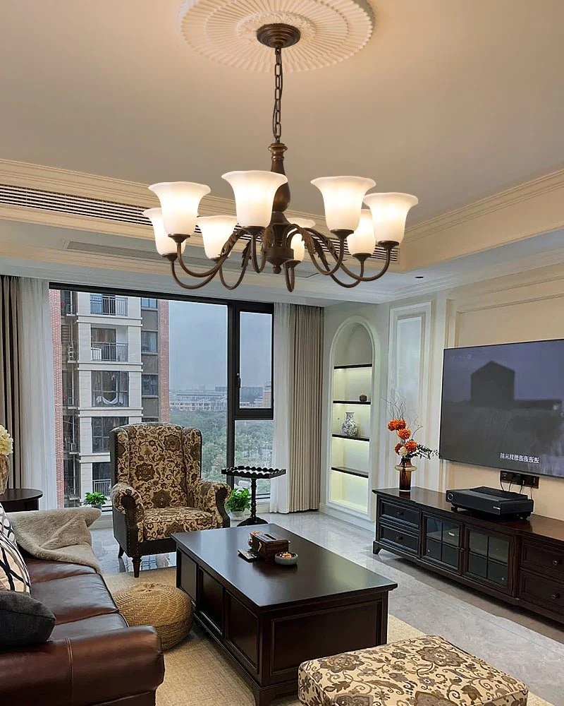 Uveleth Traditional Elegance Glass Chandelier - Image 23
