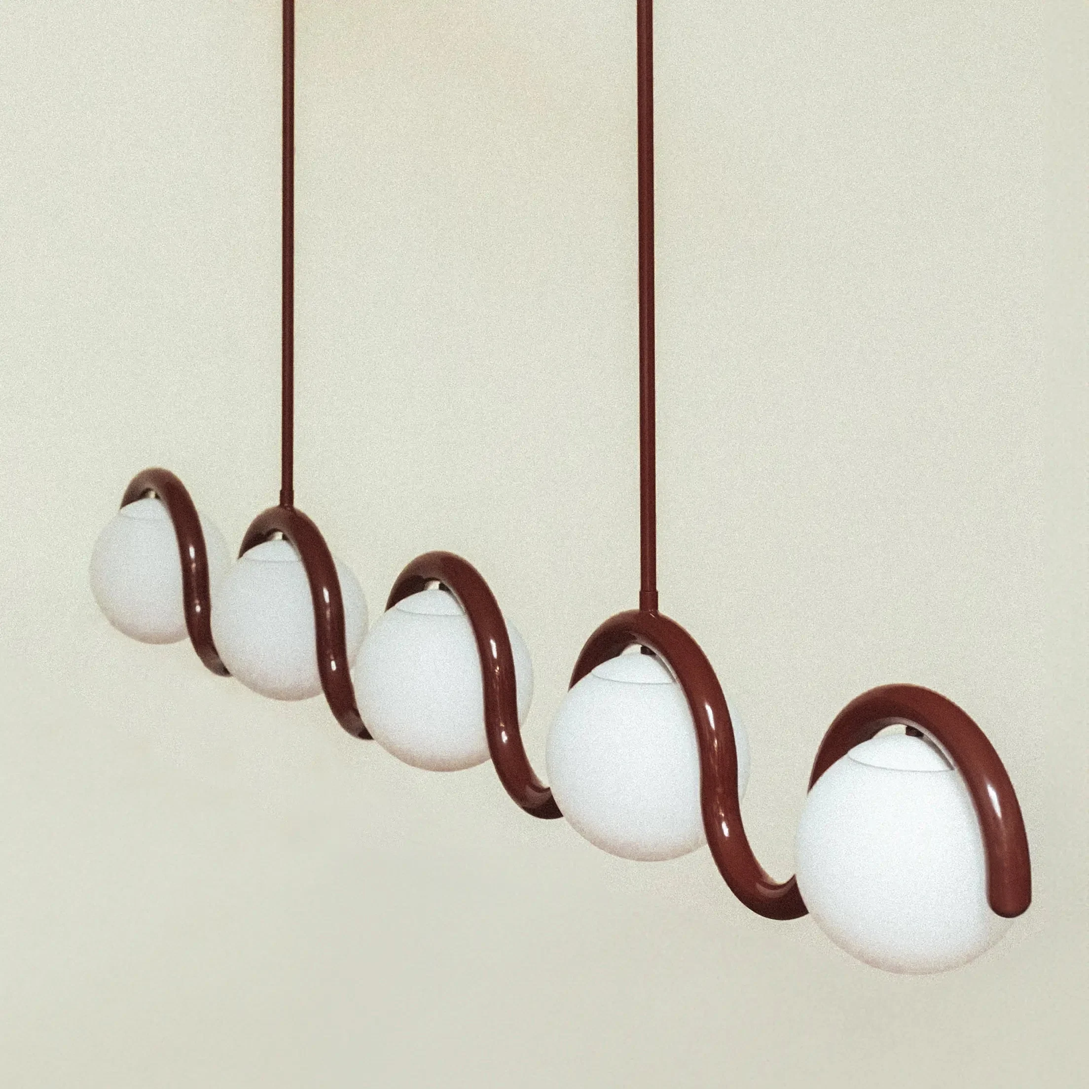 Uveta Linear Chandelier Red&Silver - Image 16