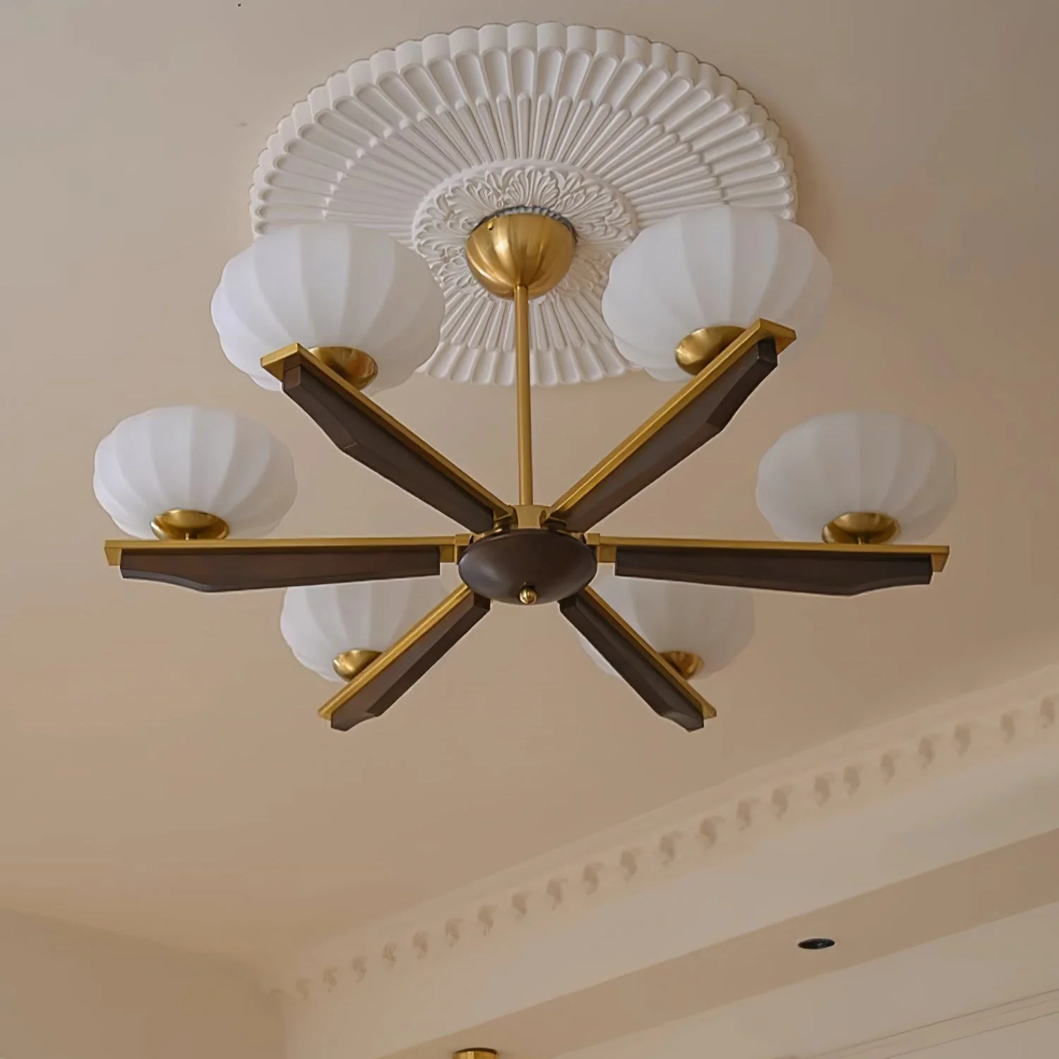 Uzoror Traditional Elegance Vintage Wood Chandelier - Image 7