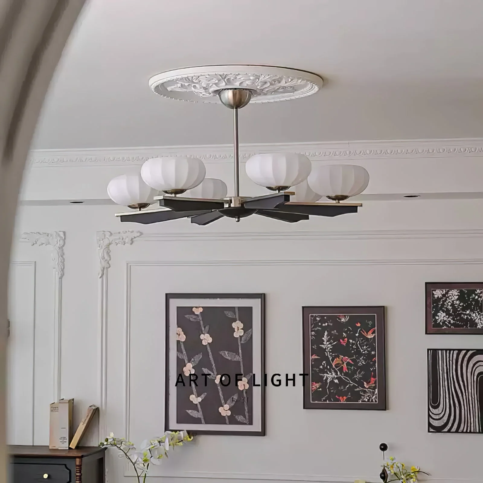 Uzoror Traditional Elegance Vintage Wood Chandelier - Image 9