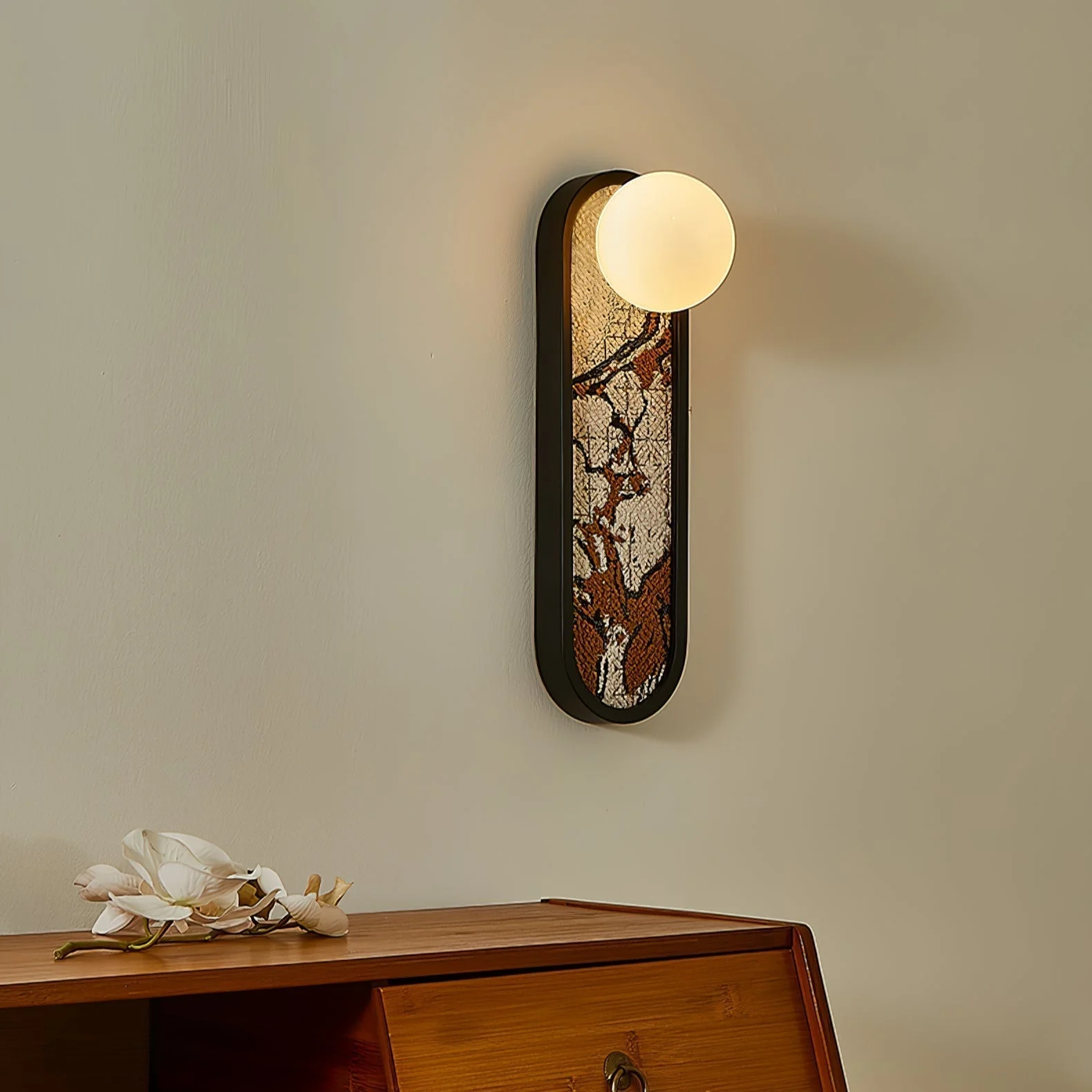 Uzorus Premium Nordic Art Fabric Wall Light - Image 2