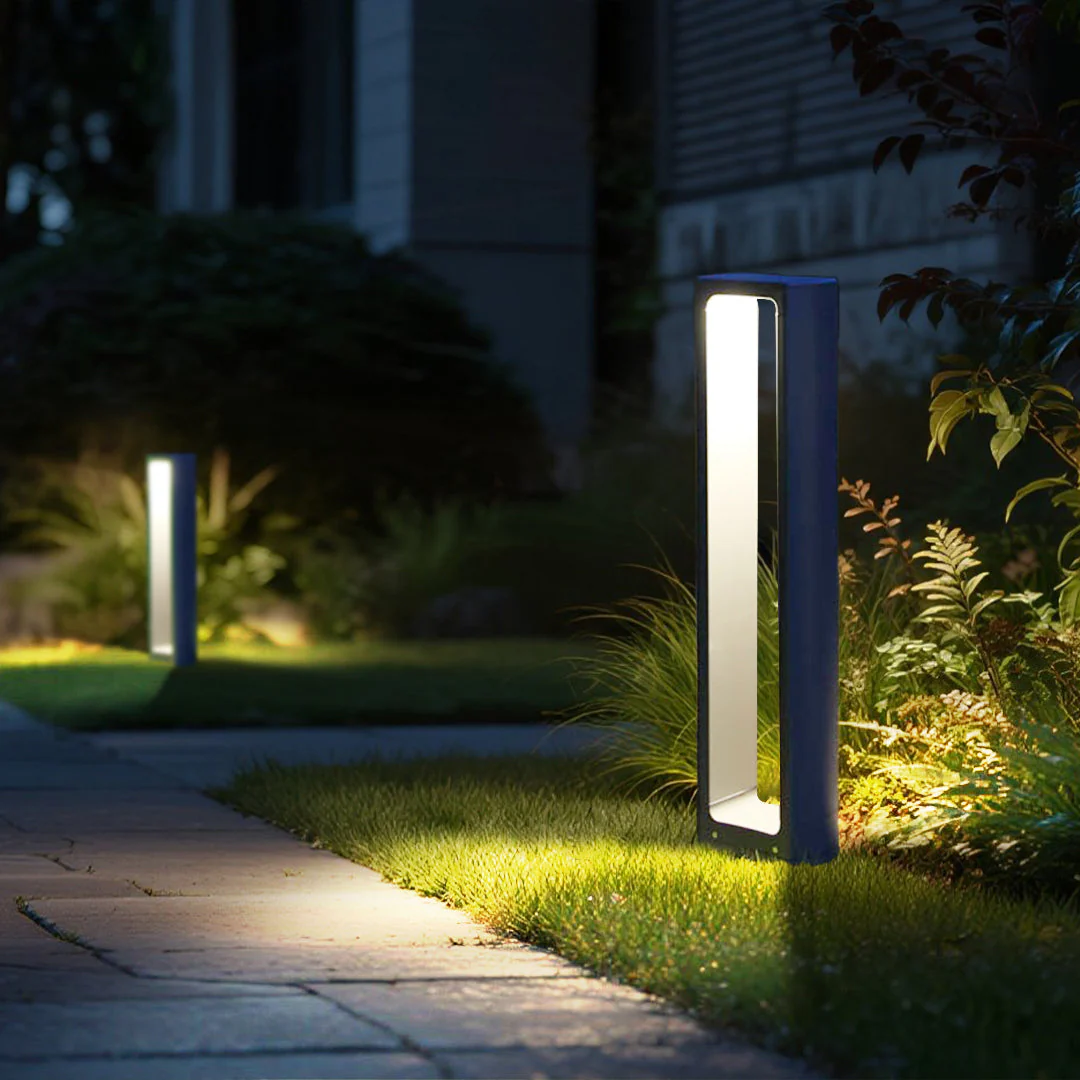Vaessa Square LED Minimalist Outdoor Bollard Light - Image 2