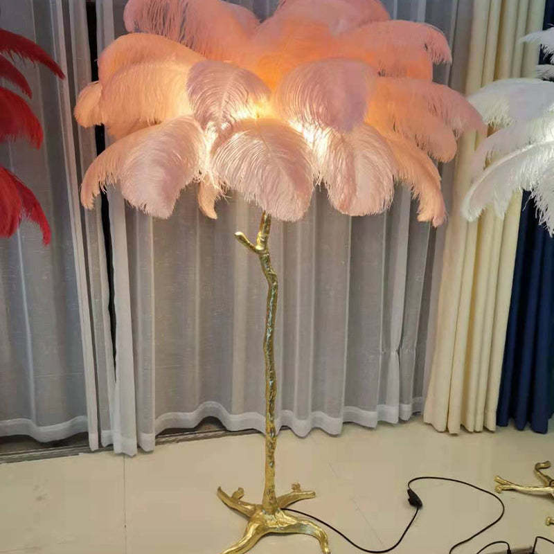 O'Moore Nordic Luxury Unique Ostrich Feather Floor Lamp/Table Lamp - Image 10