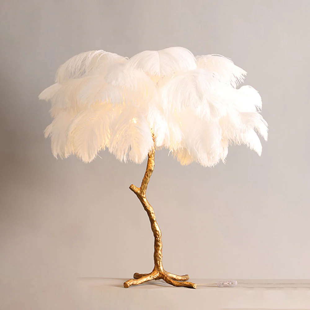 O'Moore Nordic Luxury Unique Ostrich Feather Floor Lamp/Table Lamp - Image 11
