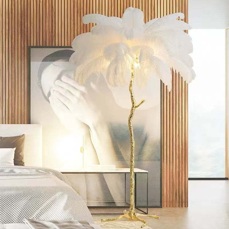 O'Moore Nordic Luxury Unique Ostrich Feather Floor Lamp/Table Lamp - Image 12