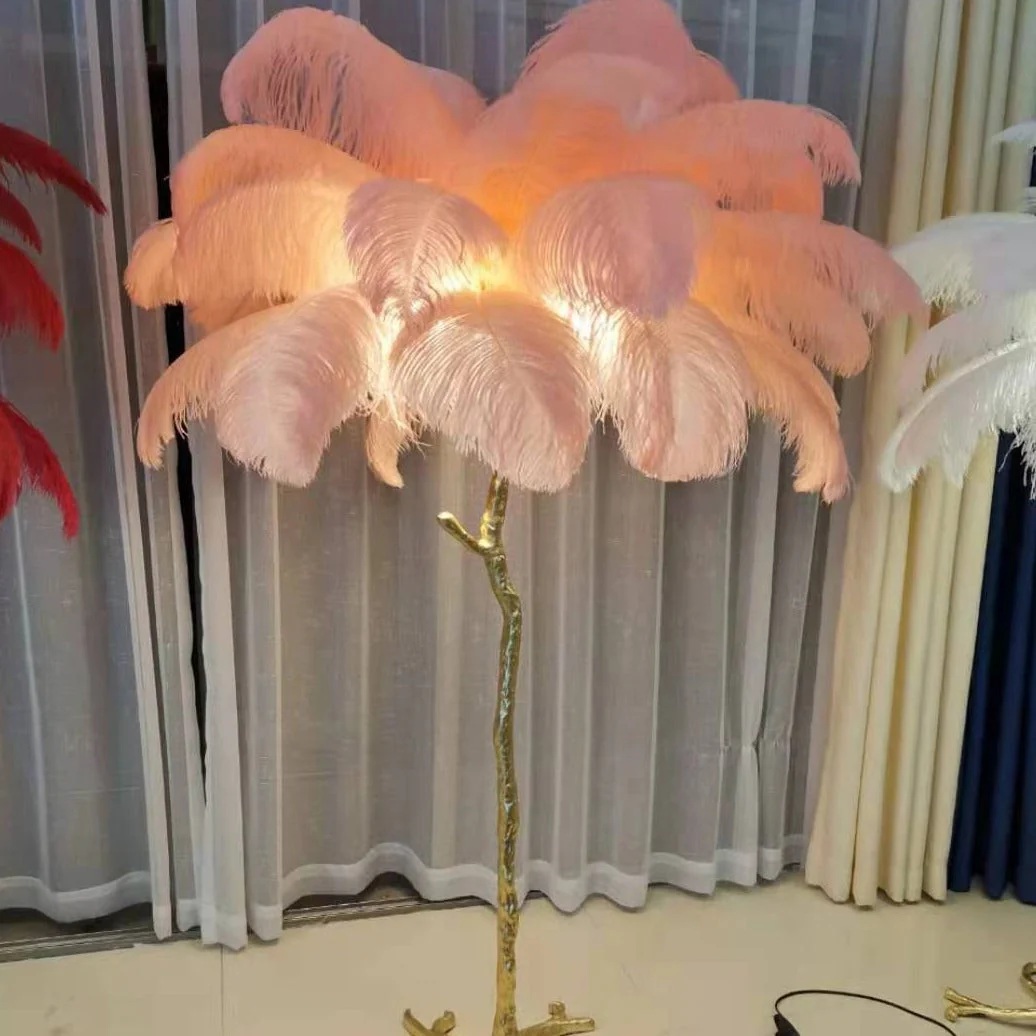 O'Moore Nordic Luxury Unique Ostrich Feather Floor Lamp/Table Lamp - Image 18