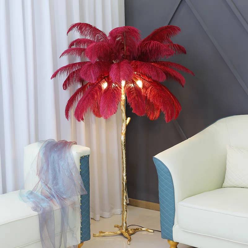 O'Moore Nordic Luxury Unique Ostrich Feather Floor Lamp/Table Lamp - Image 24