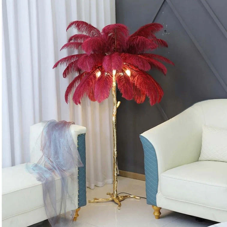O'Moore Nordic Luxury Unique Ostrich Feather Floor Lamp/Table Lamp - Image 7
