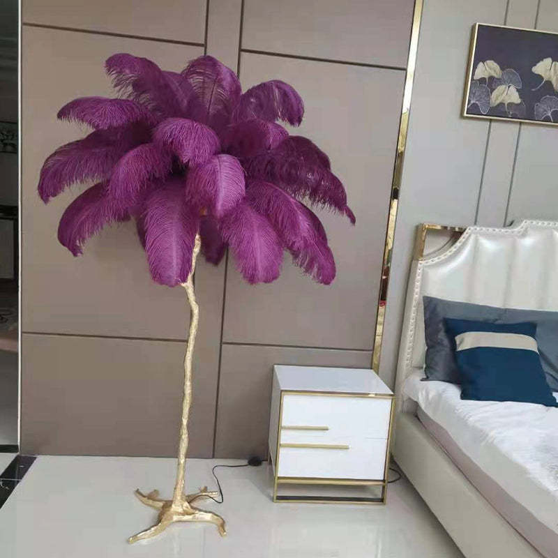 O'Moore Nordic Luxury Unique Ostrich Feather Floor Lamp/Table Lamp - Image 8