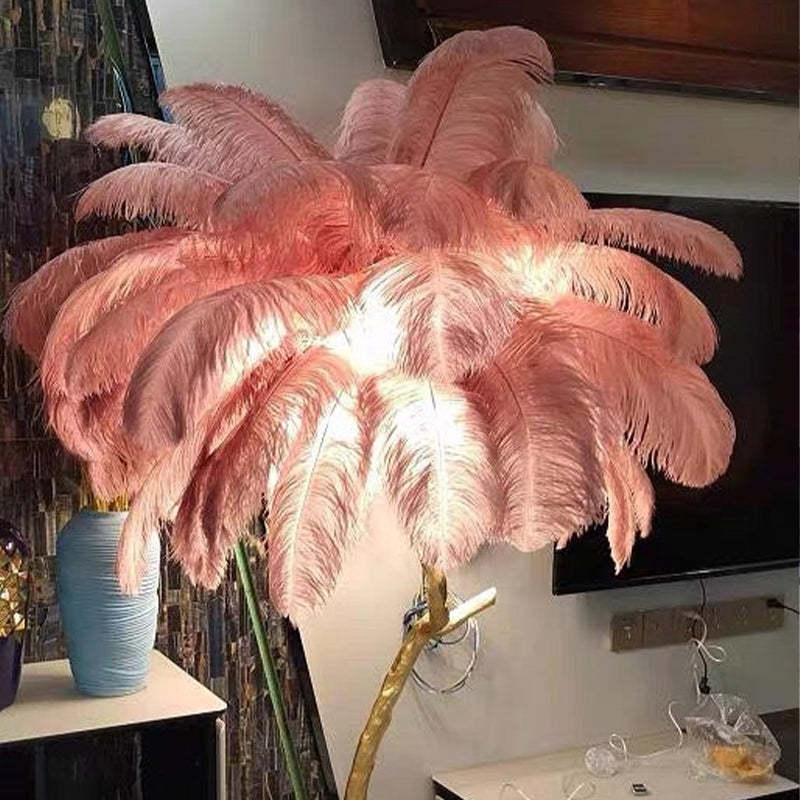 O'Moore Nordic Luxury Unique Ostrich Feather Floor Lamp/Table Lamp - Image 9