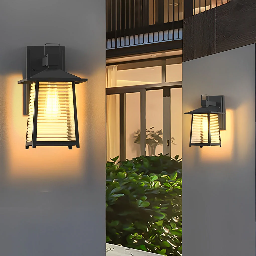 Valeri Thickened Retro Glass Outdoor Wall Lights