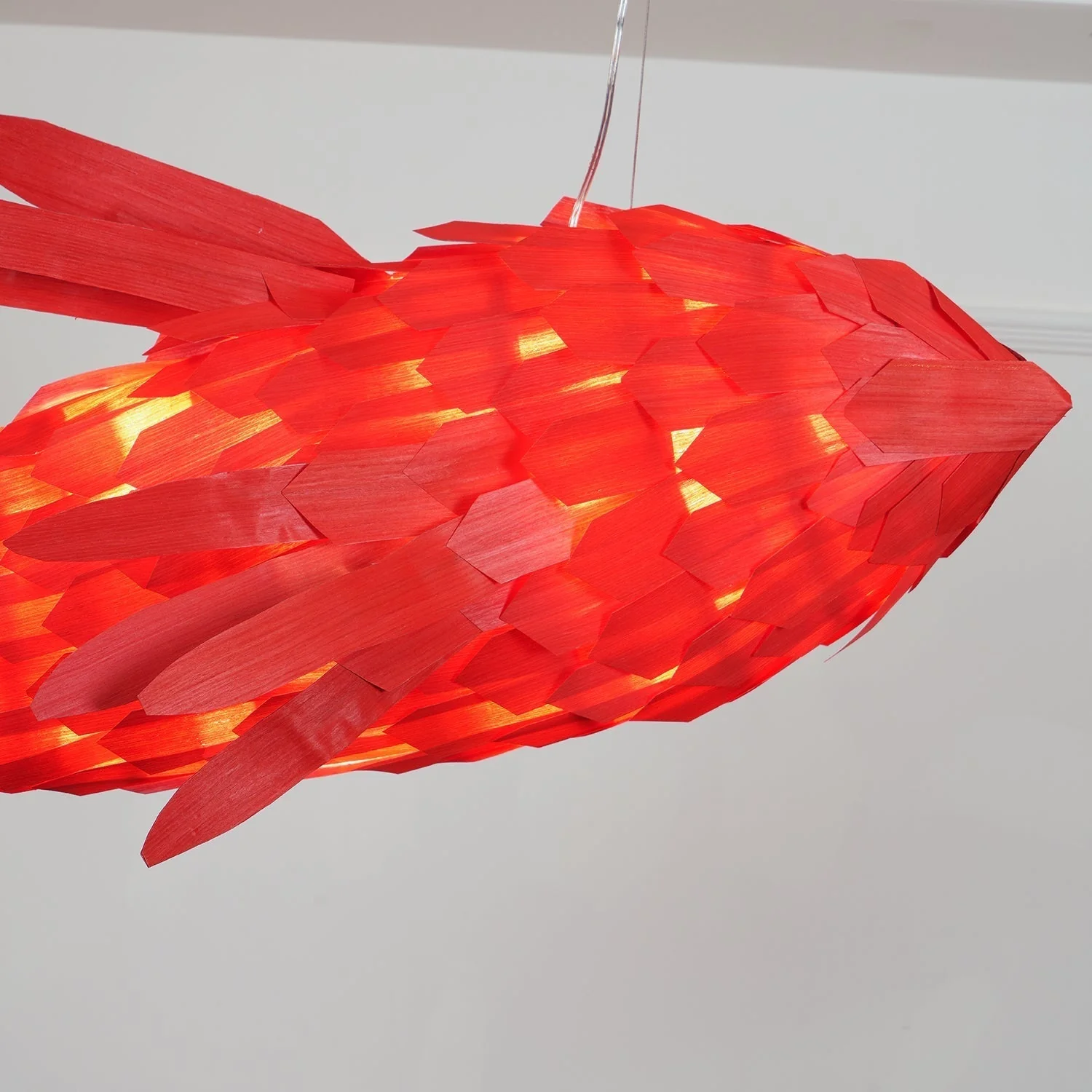 Vamararae Crimson Swirl Koi Pendant Light - Image 10