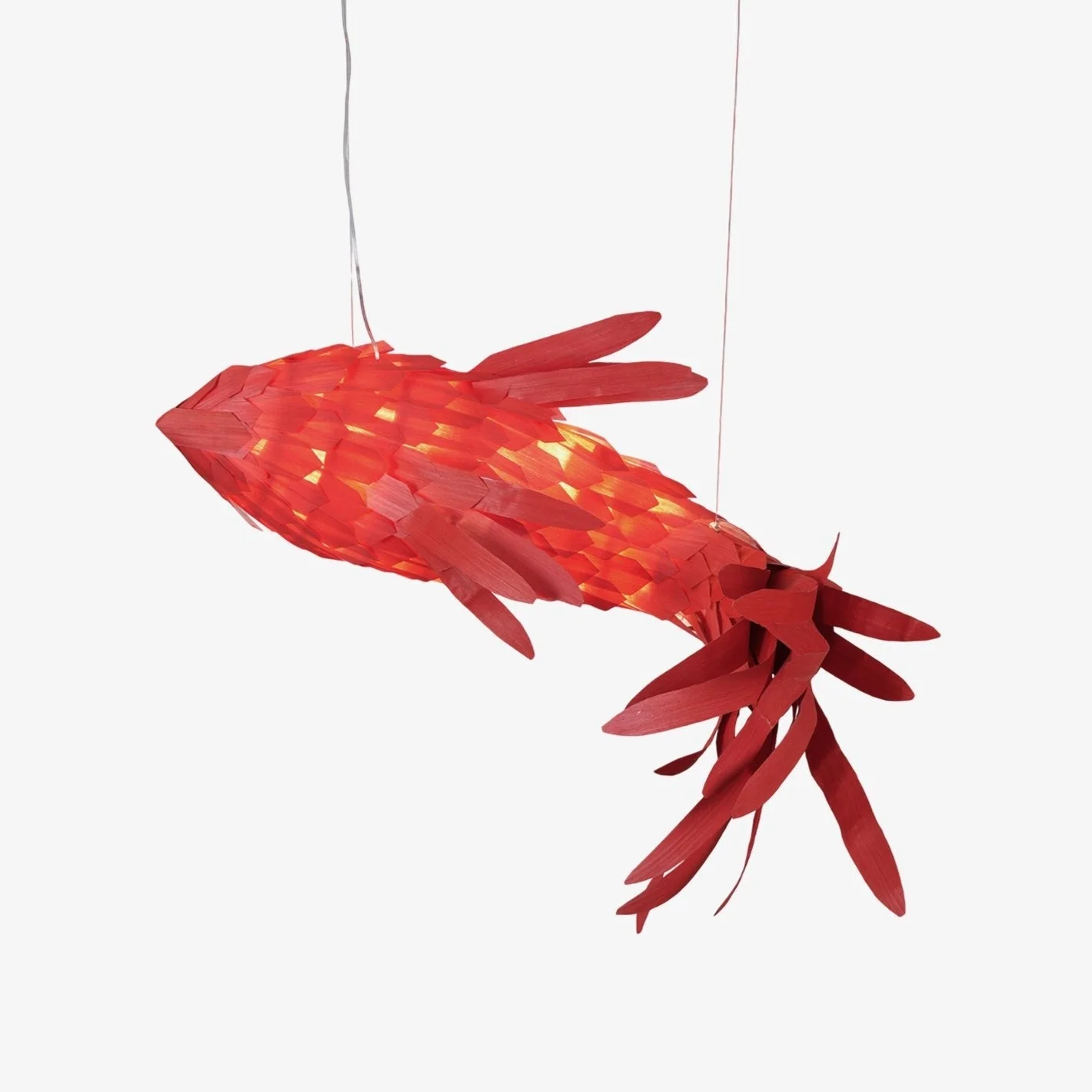 Vamararae Crimson Swirl Koi Pendant Light - Image 13