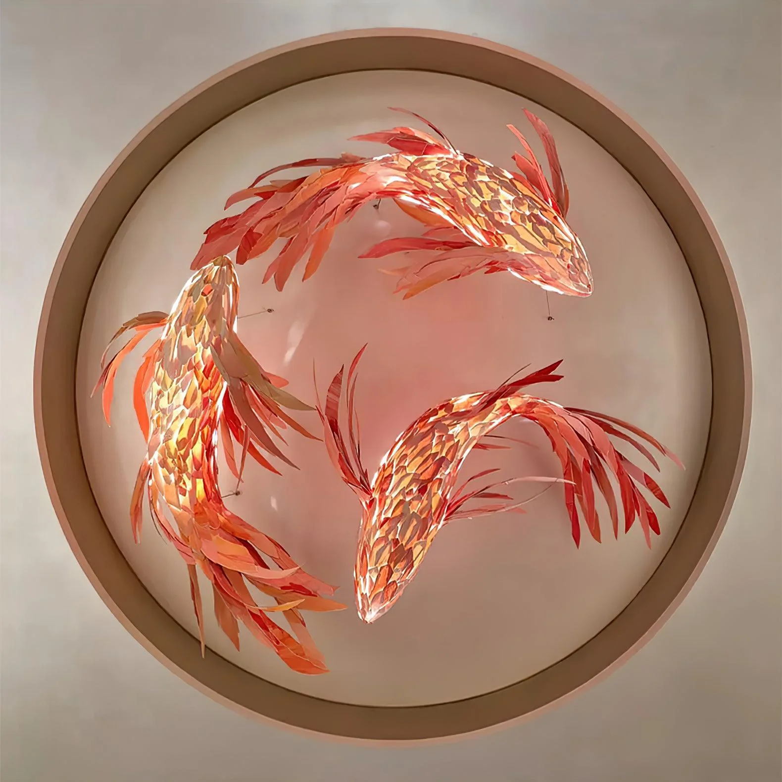 Vamararae Crimson Swirl Koi Pendant Light - Image 19