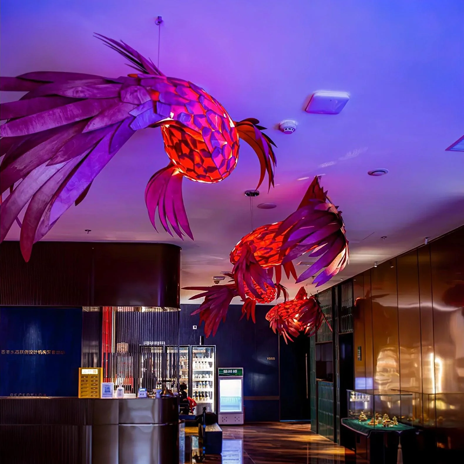 Vamararae Crimson Swirl Koi Pendant Light - Image 26