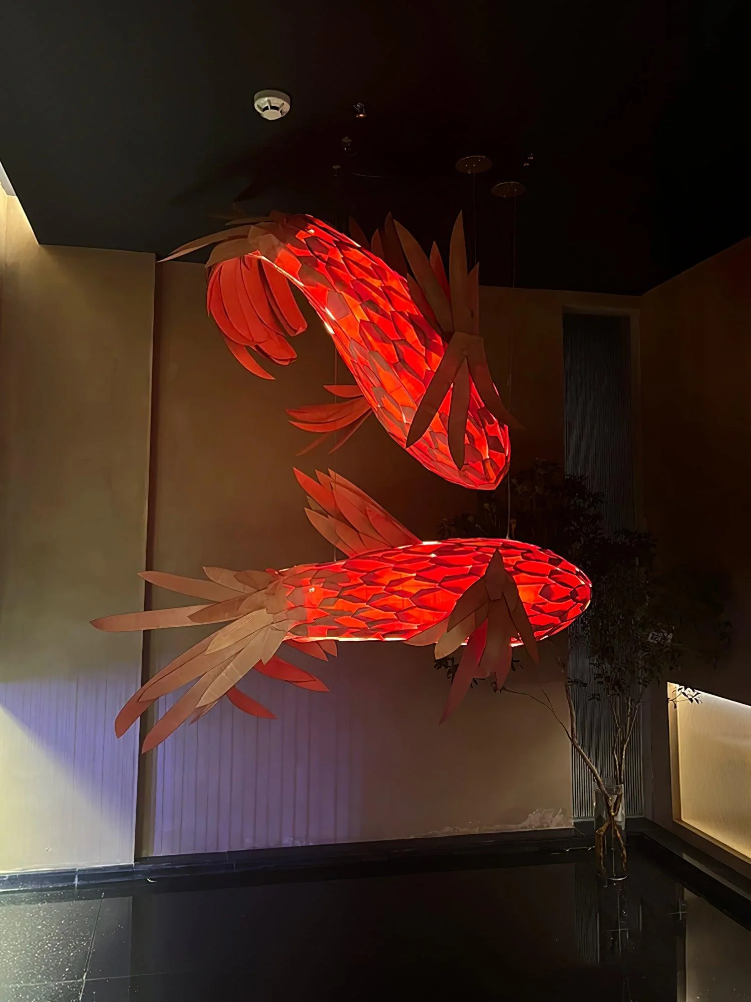 Vamararae Crimson Swirl Koi Pendant Light - Image 28