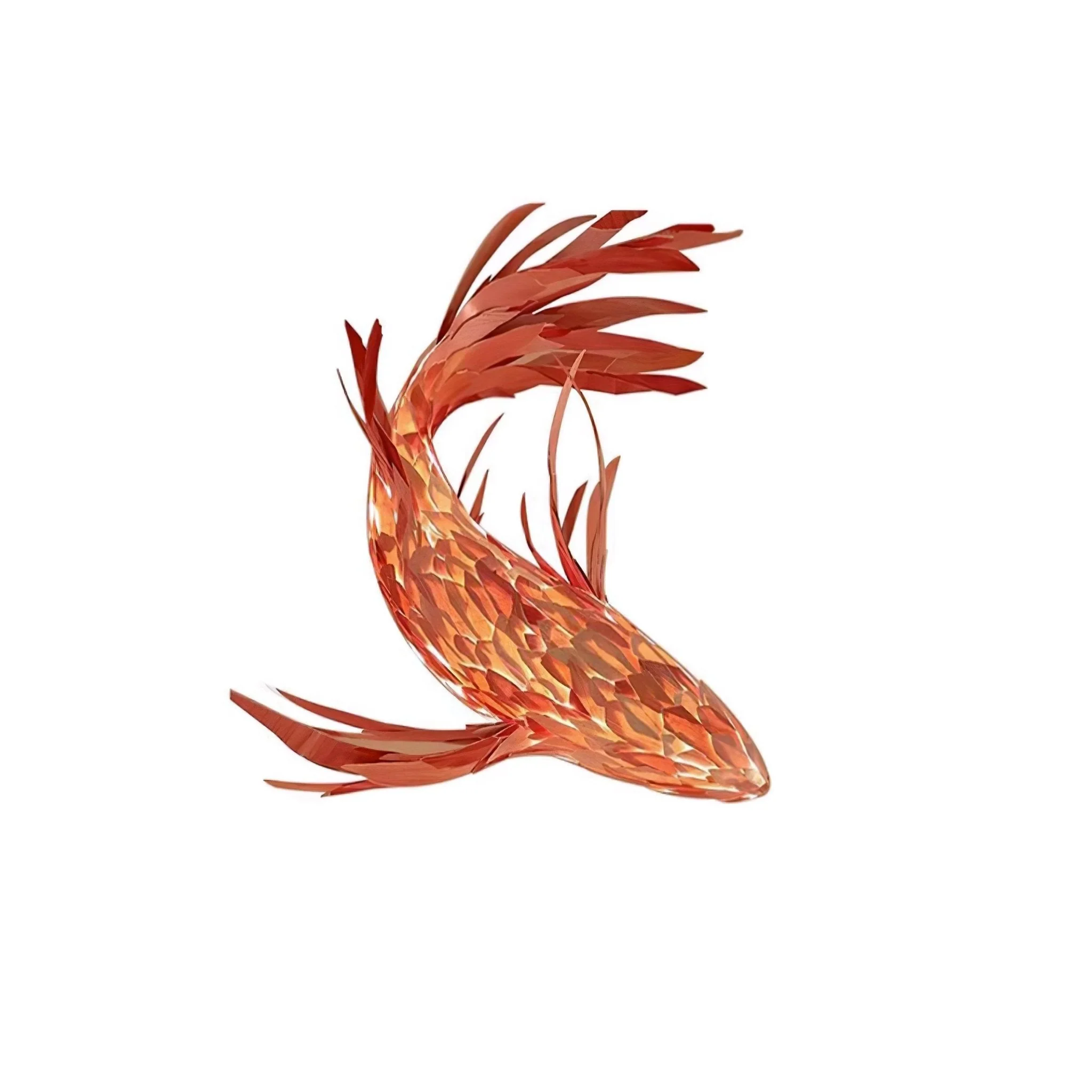 Vamararae Crimson Swirl Koi Pendant Light - Image 9