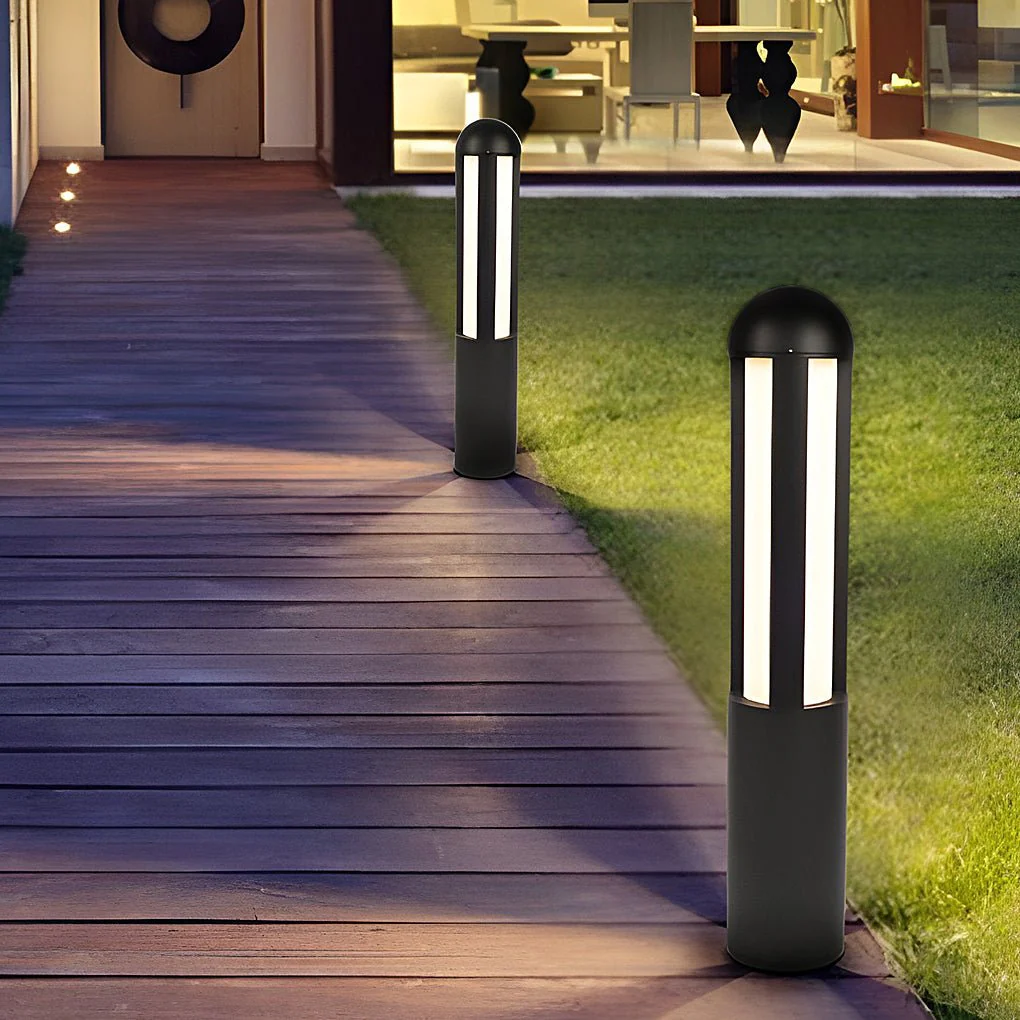 Vanc Modern LED Cylindrical OutdoorPathway Lights - Image 3