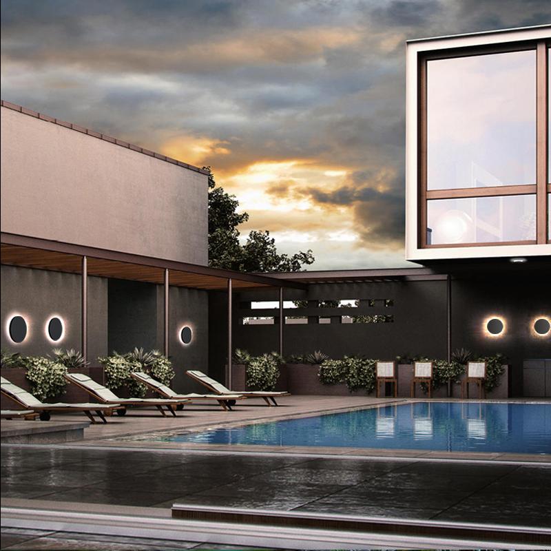 Vanessa Square Flat Modern Outdoor Wall Lights - Image 6