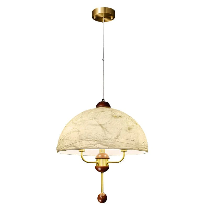 Varaeia Traditional Elegance Bloom Fabric Wood Pendant Lamp - Image 10