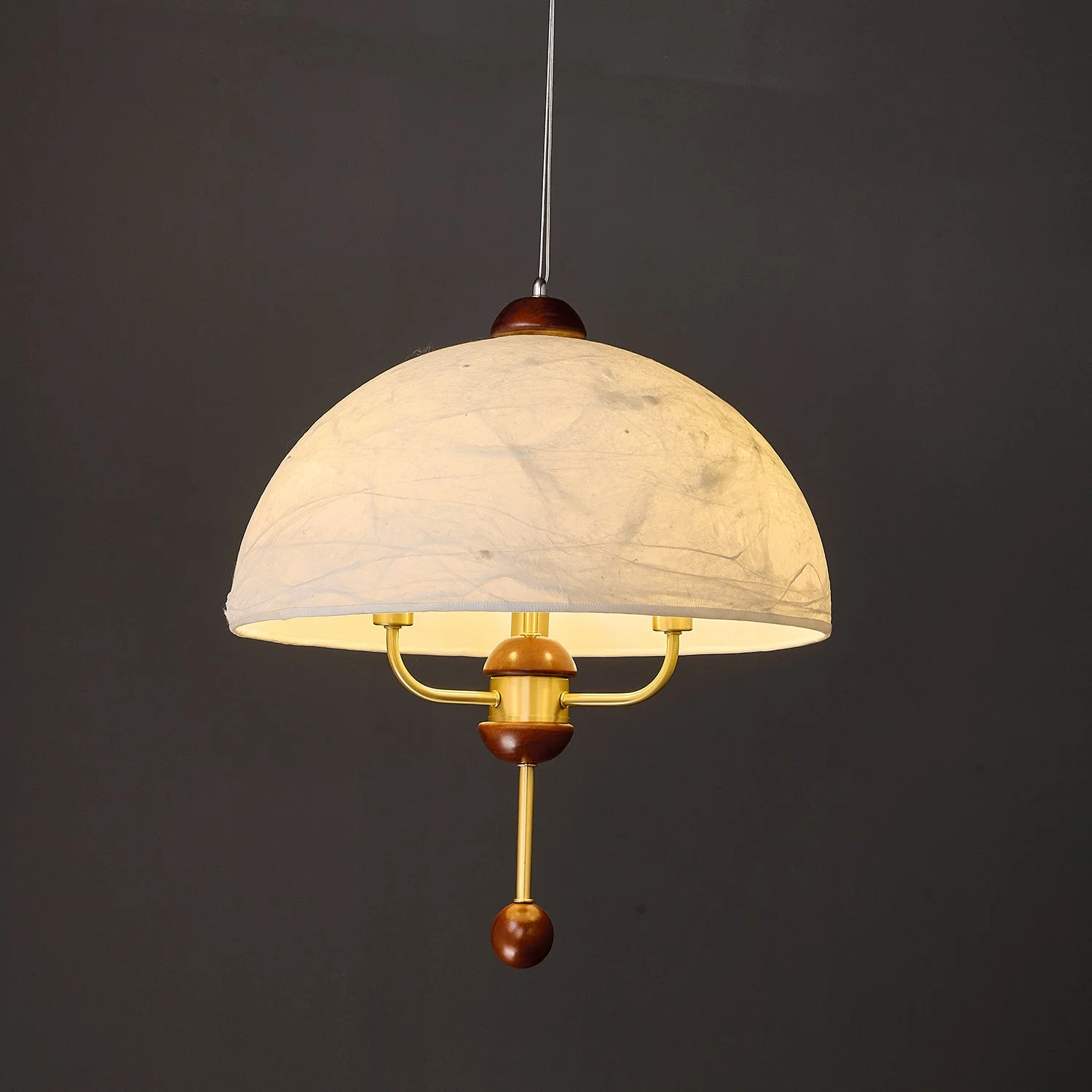 Varaeia Traditional Elegance Bloom Fabric Wood Pendant Lamp - Image 12